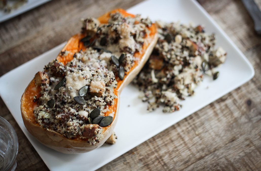 #LaMinuteDarling – Courge butternut farcie au quinoa