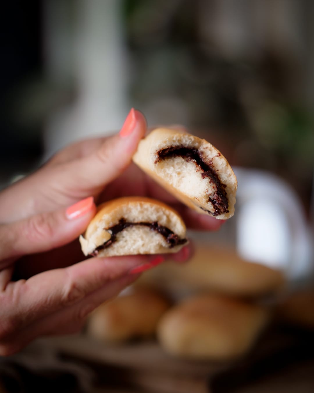 Recette de petits pains briochés fourrés à la pâte tartiner au chocolat